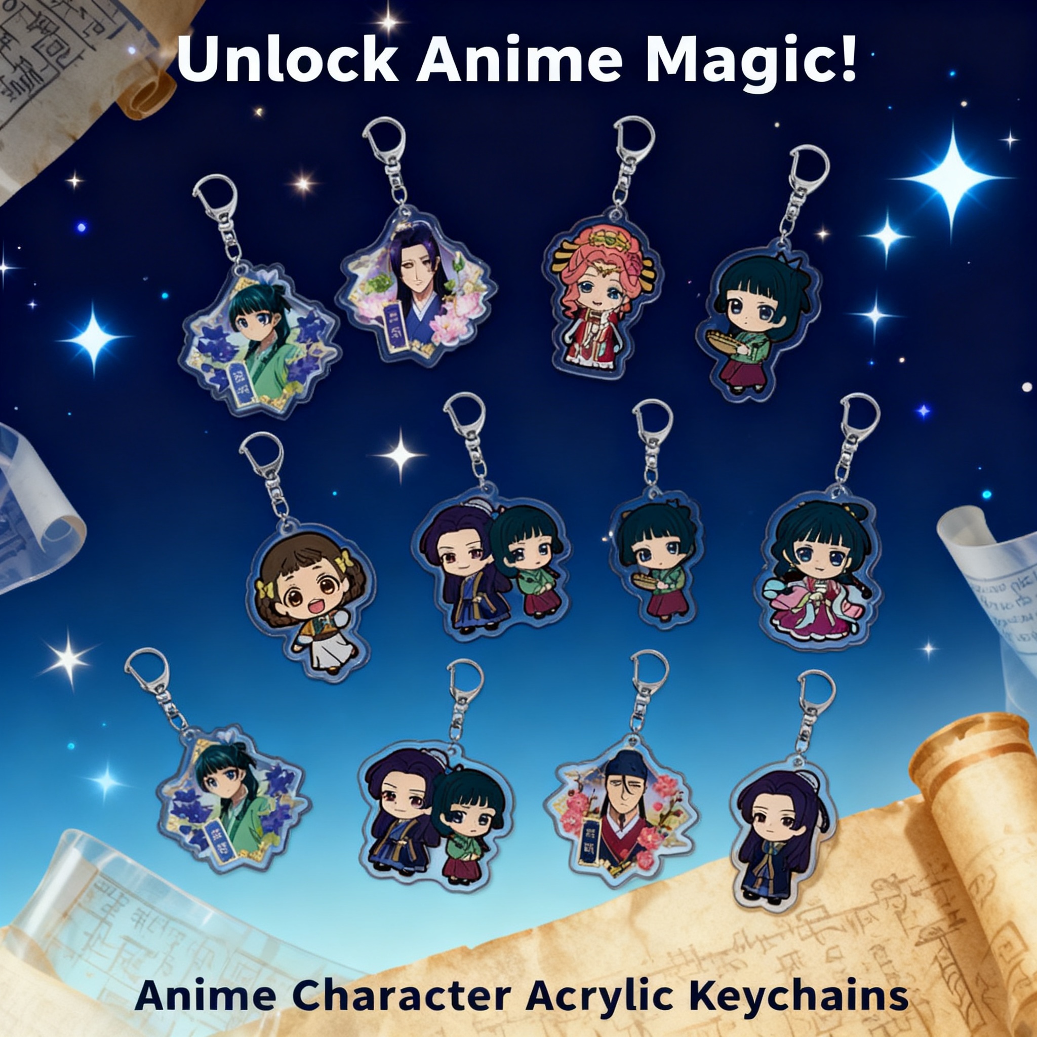 Anime Merchandise Keychain - Anime Acrylic Keychain Pendant The Apothecary