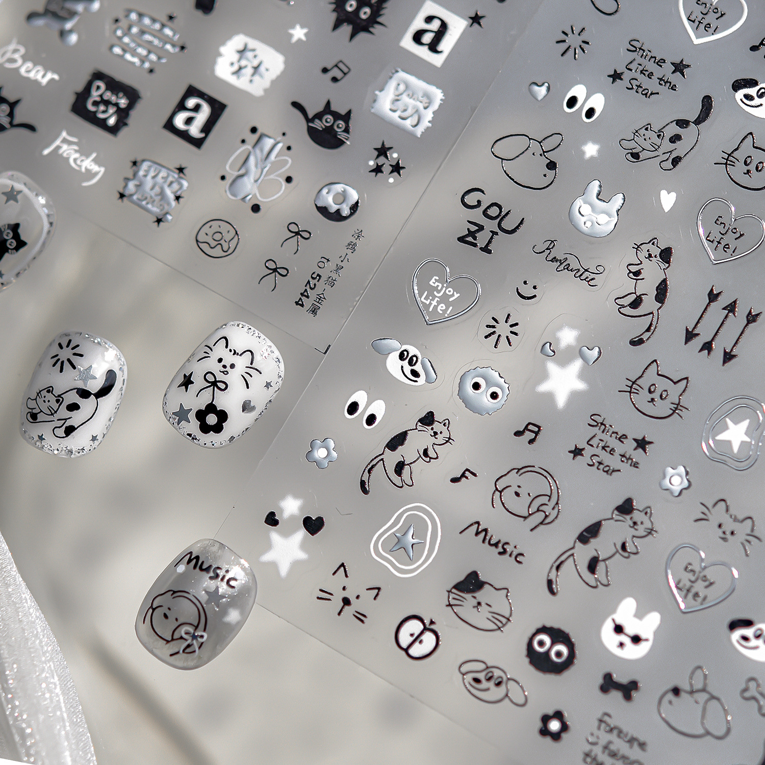 Anime Merchandise Nepal - Anime Nail Stickers Metal 5D Nail