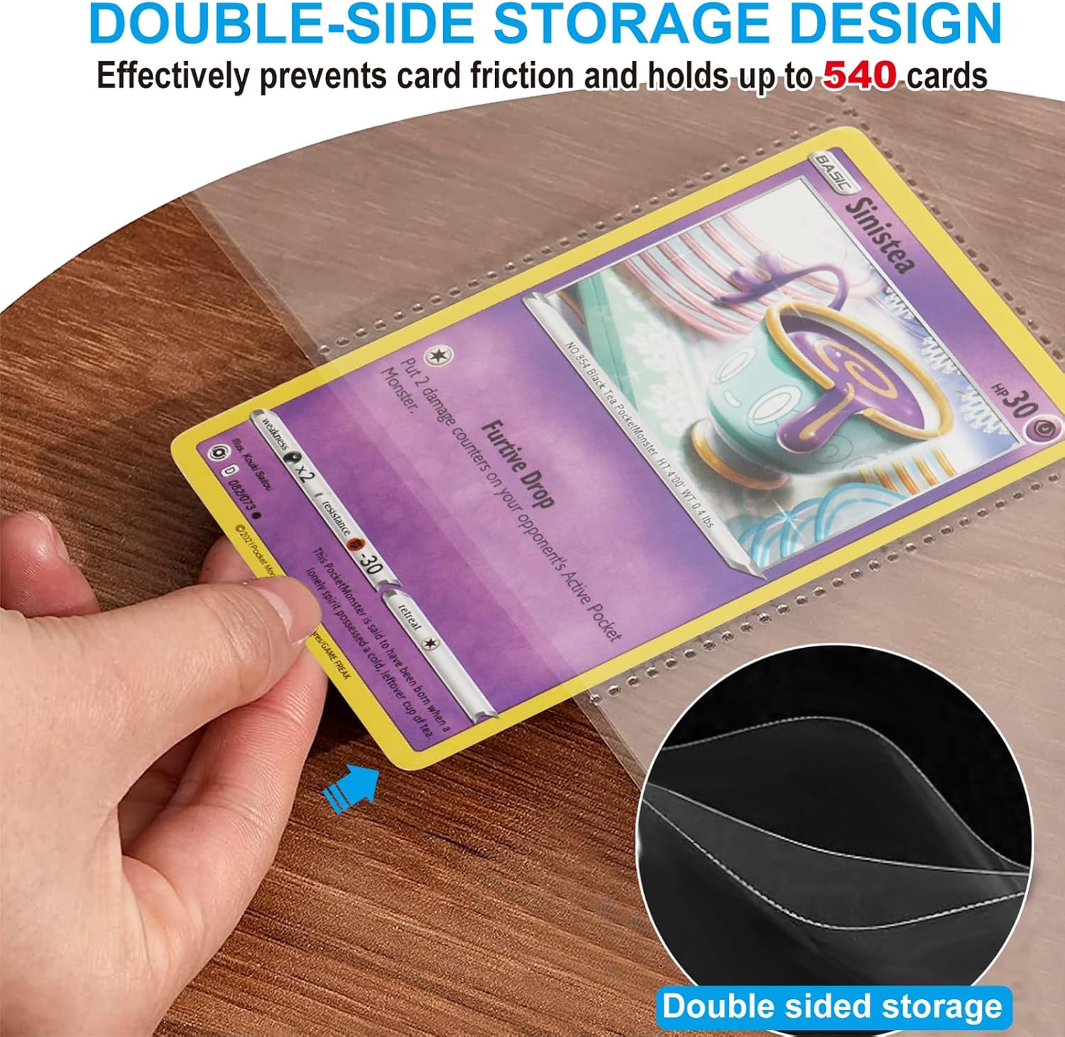 540 Pockets Double-Sided Tradi - Collector Card Sleeve avis et prix