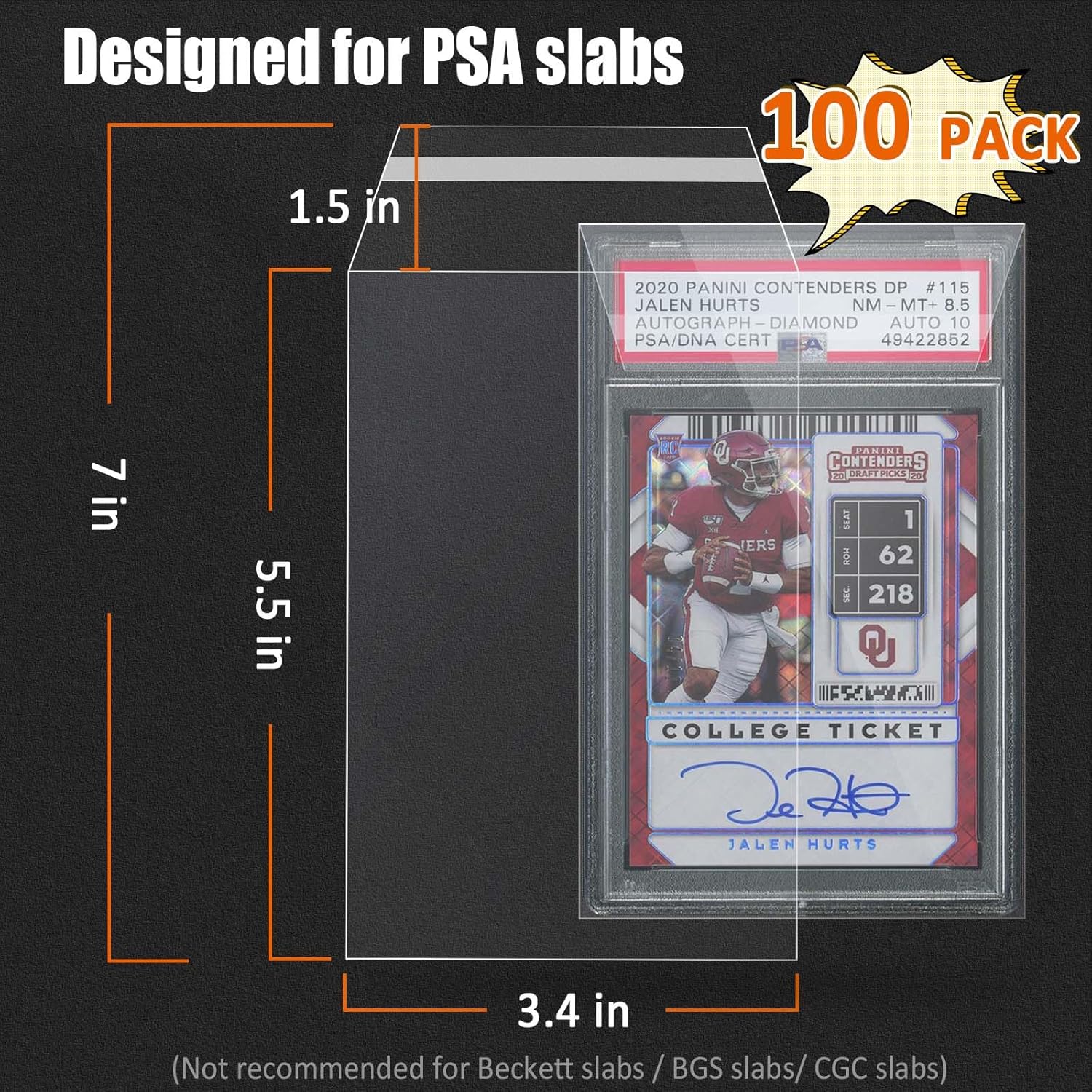 100 Pack PSA Graded Card Sleev - Collector Card Sleeve avis et prix