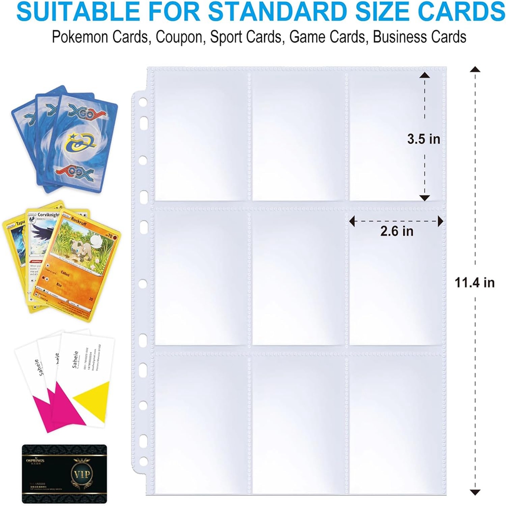 50 Pages 450 Pockets Single Si - Collector Card Sleeve avis et prix
