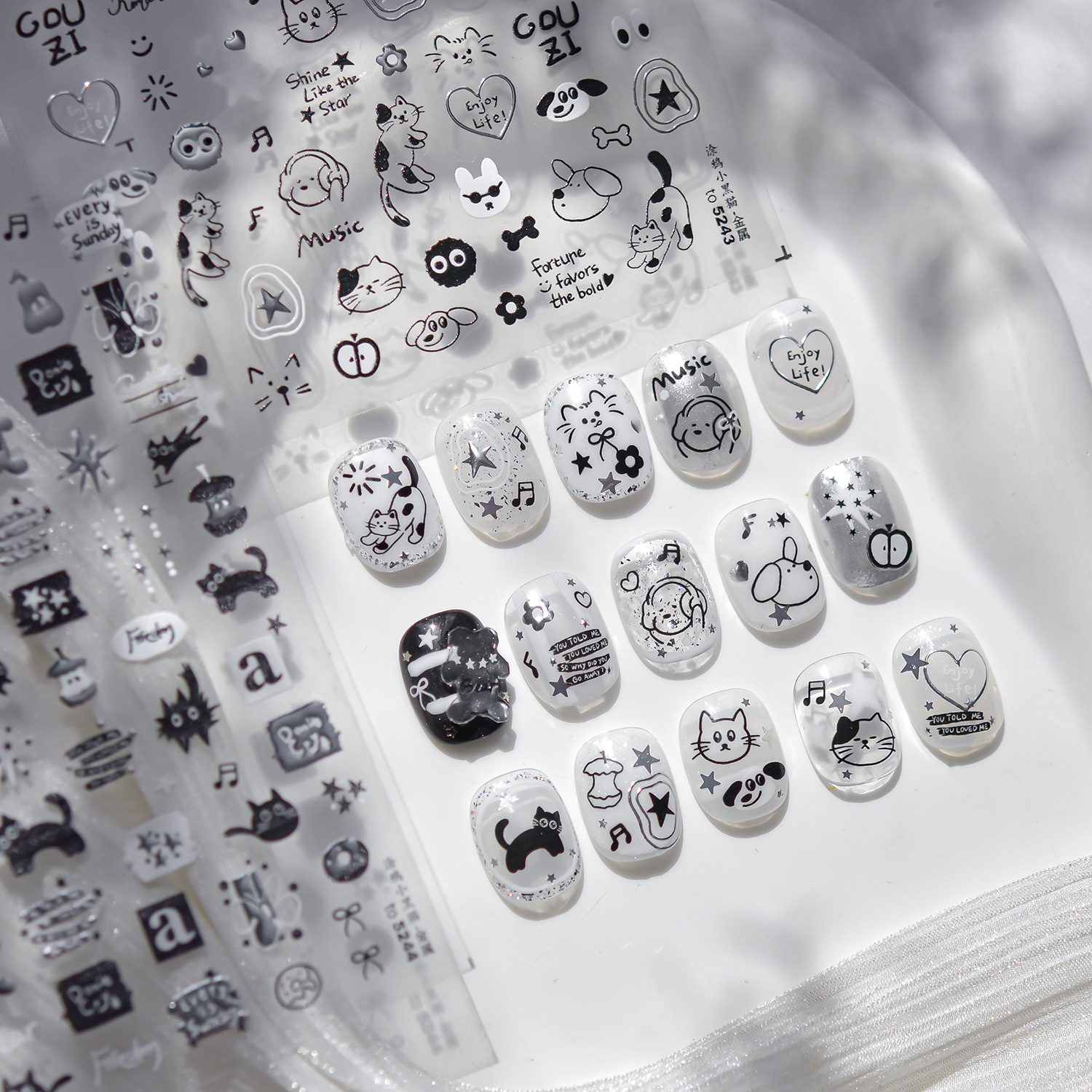 Anime Nail Stickers Metal 5D N - Anime Merchandise Nepal avis et prix