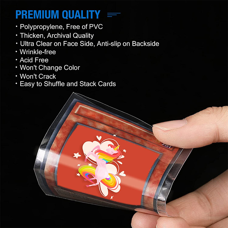 200 Pcs Transparent Playing Ca - Collector Card Sleeve avis et prix