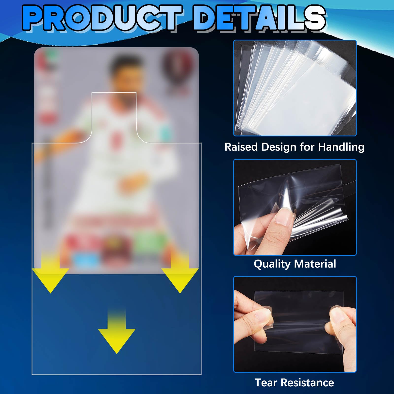 100-1000pcs 65*90mm Raised Typ - Collector Card Sleeve avis et prix