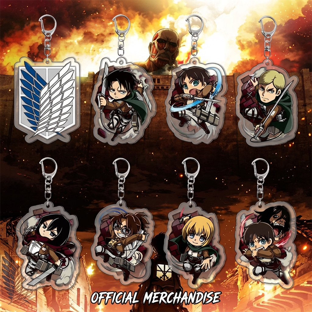 Attack on Titan Keychain Acryl - Anime Merchandise Keychain avis et prix