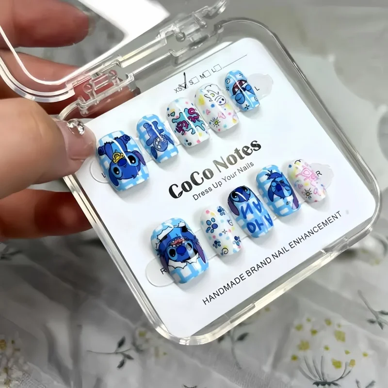 Disney Stitch Fake Nails Cute  - Anime Merchandise Nepal avis et prix