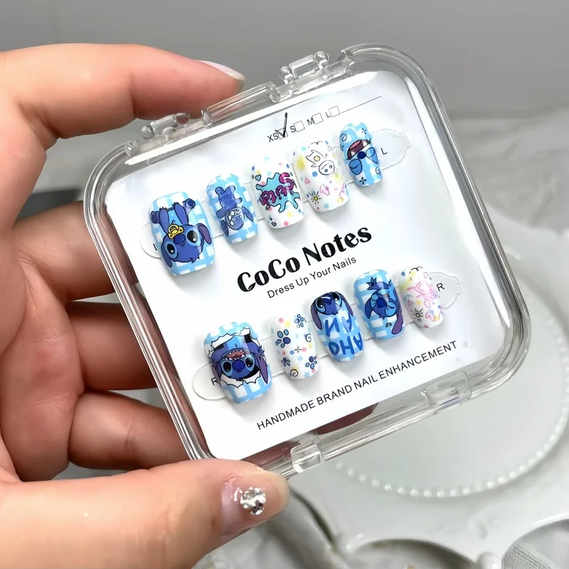 Disney Stitch Fake Nails Cute  - Anime Merchandise Nepal avis et prix