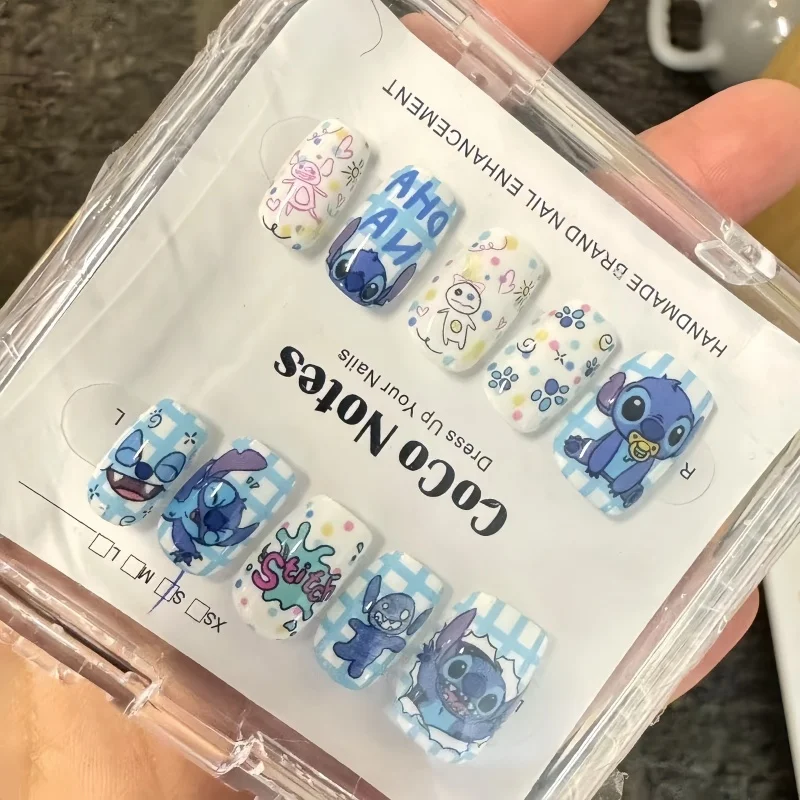 Disney Stitch Fake Nails Cute  - Anime Merchandise Nepal avis et prix