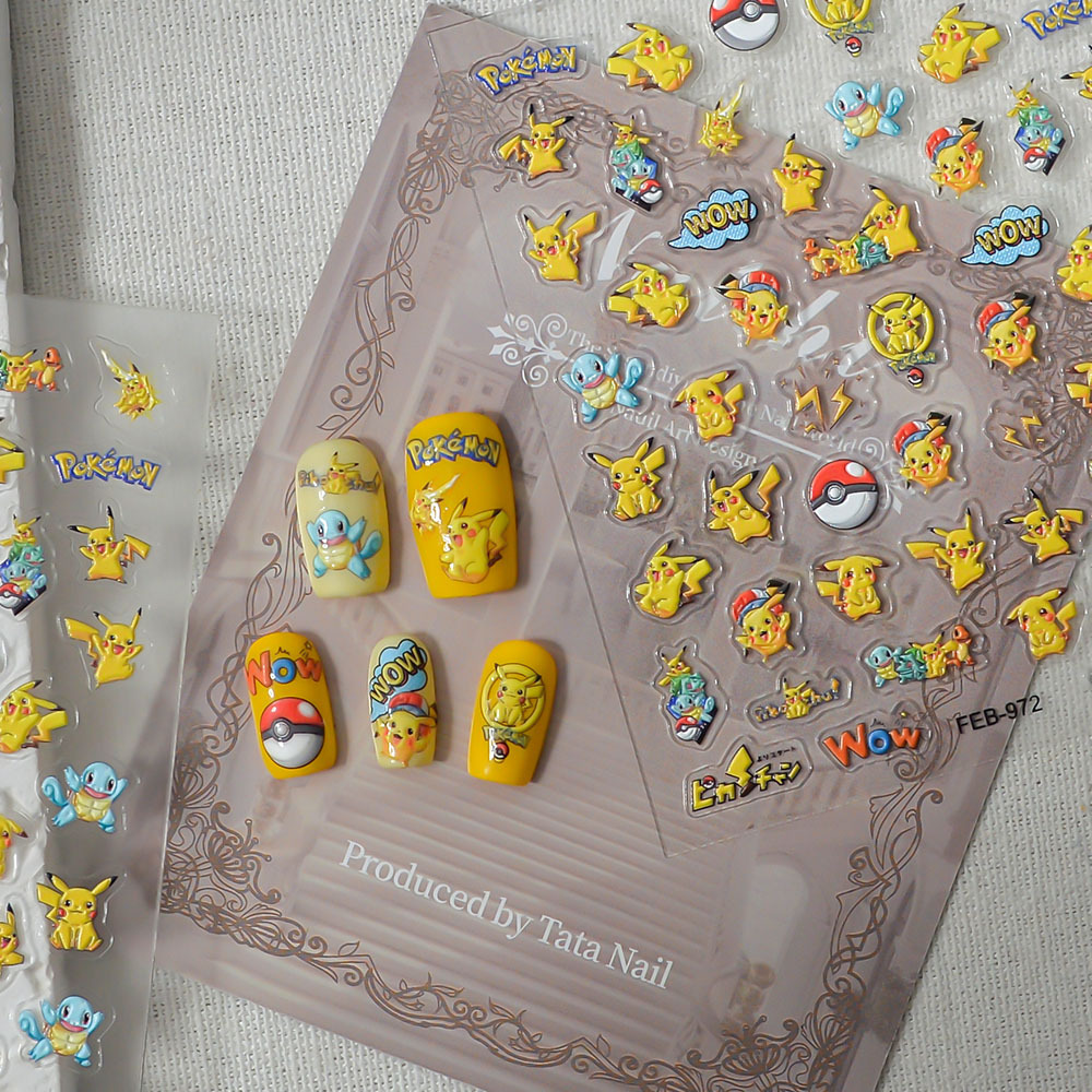Cartoon Anime Pikachu Nail Art - Anime Merchandise Nepal avis et prix